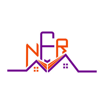 NFR Real State logo design, NFR simple and modern logo. NFR luxurious alphabet design