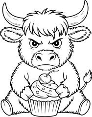 Obraz premium Highland Cow Svg, Cute Cow Svg, Floral cow svg, Cow Floral svg, Cow Cut file