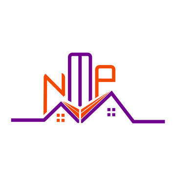 NMP Real State logo design, NMP simple and modern logo. NMP luxurious alphabet design