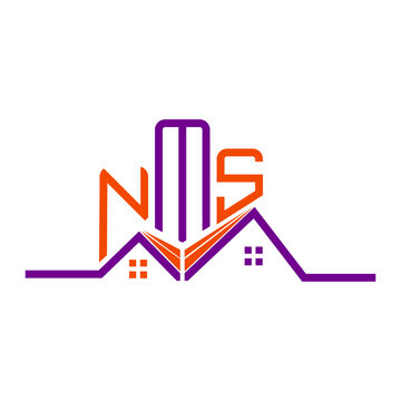NMS Real State logo design, NMS simple and modern logo. NMS luxurious alphabet design