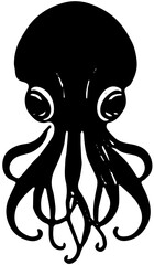 illustration vector of a squid