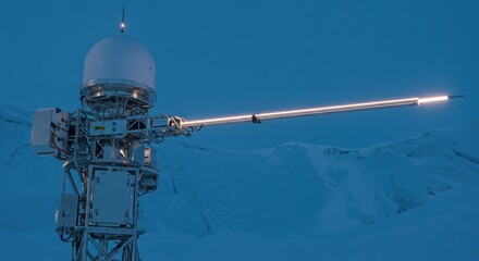 Atmospheric Research Station at Dusk