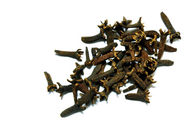 Dry clove isolated on white back ground.