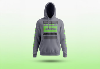 Hoodie with Raised Hood Mockup - Front View