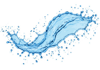 Dynamic Water Splash High-Resolution Vector Illustration