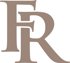 Elegant FR Monogram Logo for Branding and Corporate Identity