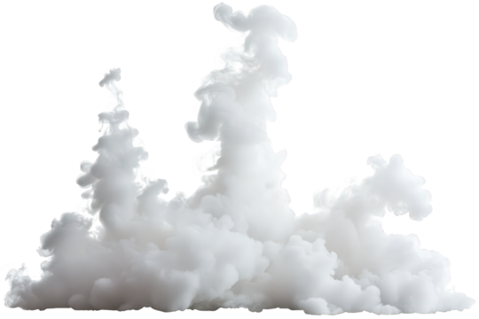 White smoke isolated on transparent background