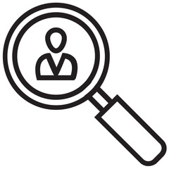 Search Applicant Icon, Candidate Search, Job Recruitment, Resume Review, Hiring Process