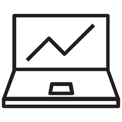 Online Graph Icon, Web Analytics Chart, Digital Data Visualization, Internet Graph, Business Metrics