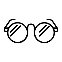 The icon of round glasses with detailed frames and lenses