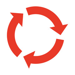 赤い3つの回転矢印