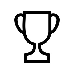 Trophy line icon, for winners of champion cup, sport award. Goblet icon. Ceremony contest cup icon. Champion cup winner trophy award. Success concept vector illustration. Editable stroke