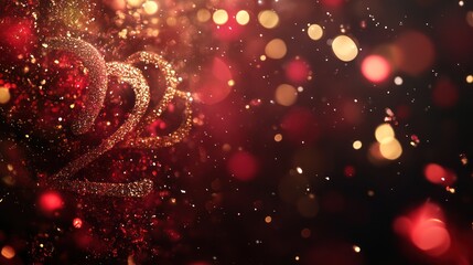 Glittering 2022 New Year's Eve celebration, bokeh background, festive card