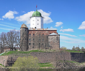 The ancient tower of St. Olaf's Tower in the city of Vyborg. In the 18th-19th centuries it served...