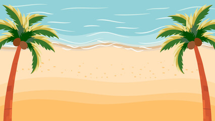 Seaside Background-3　海辺の背景。トロピカルなリゾートの壁紙。海岸のあしらい。夏の海。