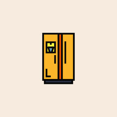 Smart Fridge icon flat vector design.