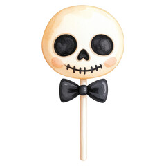 watercolor-style Halloween desserts, featuring cupcakes, donuts, candy, parfaits, Perfect for seasonal designs, stickers, scrapbooks, and party invitations. This charming set blends horror 