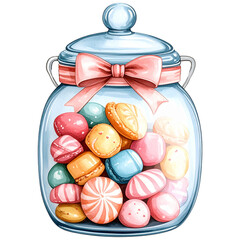 watercolor-style Halloween desserts, featuring cupcakes, donuts, candy, parfaits, Perfect for seasonal designs, stickers, scrapbooks, and party invitations. This charming set blends horror 