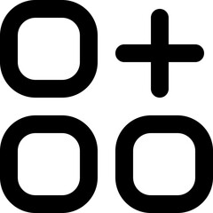 Fototapeta premium vector illustration of a plus icon