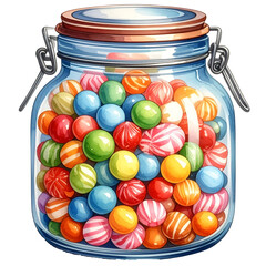 watercolor-style Halloween desserts, featuring cupcakes, donuts, candy, parfaits, Perfect for seasonal designs, stickers, scrapbooks, and party invitations. This charming set blends horror 