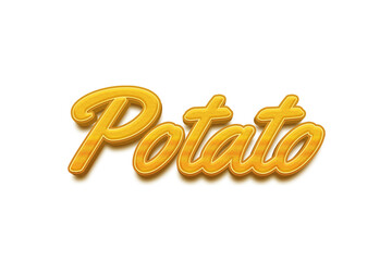 Potato Transparent 3D Text Style