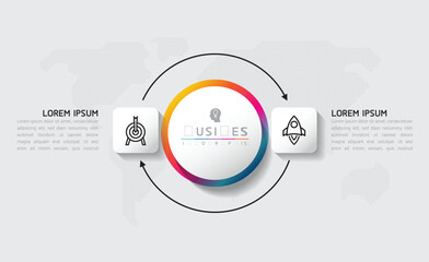 Vector business Presentation Connecting Steps Infographic Template