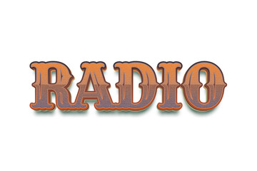 Radio Transparent 3D Text Style