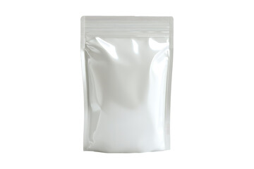 White empty plastic pouch for baby food isolated on transparent background