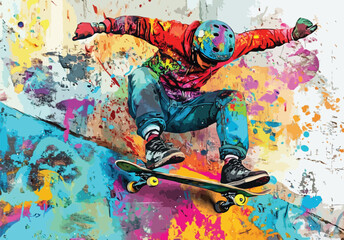 skater vector art © kishore chandra