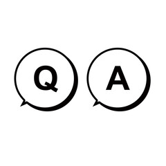 影付きのQ&A吹き出し