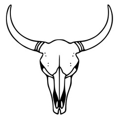 longhorn skull vector art
