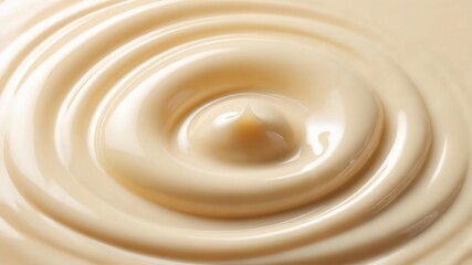 Beige Cream Swirl with Glossy Texture and Central Blob