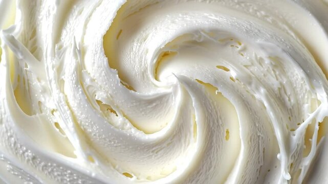 Smooth vanilla ice cream texture with soft creamy swirls