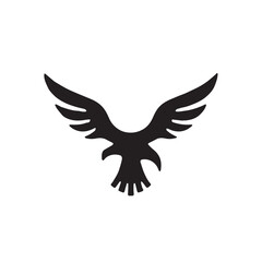 Obraz premium eagle logo vector Bold and clean eagle logo vector, with sharp lines and a strong silhouette 