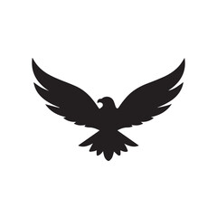 Obraz premium eagle logo vector Bold and clean eagle logo vector, with sharp lines and a strong silhouette 
