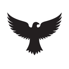 Fototapeta premium eagle logo vector Bold and clean eagle logo vector, with sharp lines and a strong silhouette 