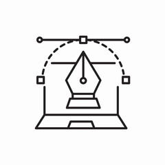 Vector design pen tool icon vector sign