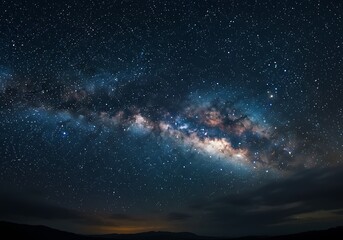 Milky Way Galaxy: A Night Sky Panorama