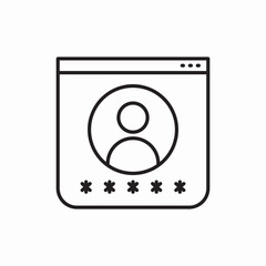 User profile rating stars icon vector sign