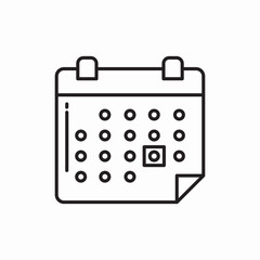 Calendar schedule icon vector sign