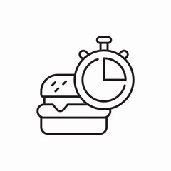 food time icon vector sign