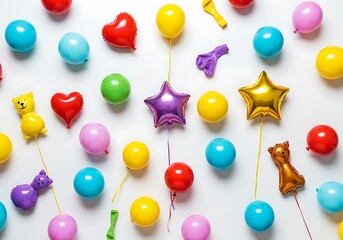 Colorful Balloons Background: Festive Party Decor, Celebration Texture