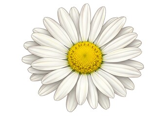 Daisy Flower: Close-Up Macro Photography of White Petals and Yellow Center