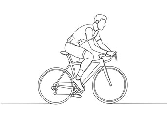 Powerful Line Art: Cyclist in Motion