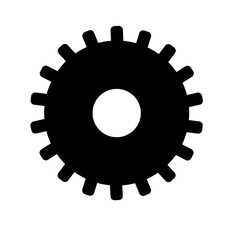 Gears shapes line icons. Flat machine gear icon. Wheel cogwheel vector. Simple outline isolated elements. Black gear.