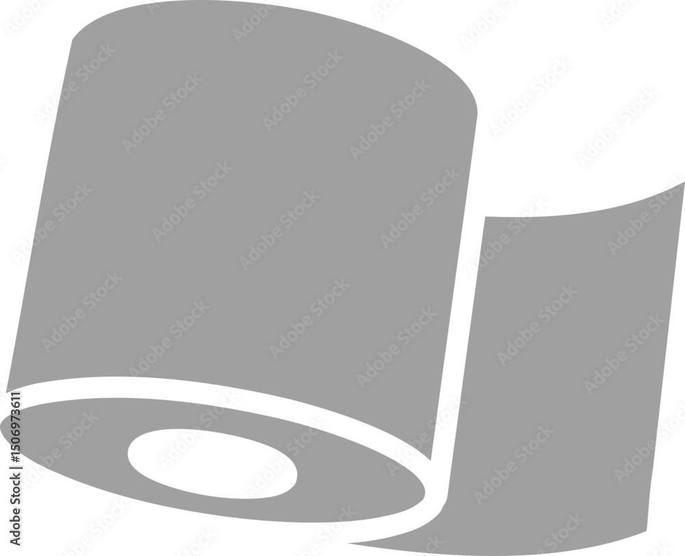 Poster abstract grey roll of paper icon. perfect for representing concepts of new beginnings, unwrapping po