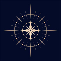 Divine Spirit Symbol: Sacred Celestial Vector Design