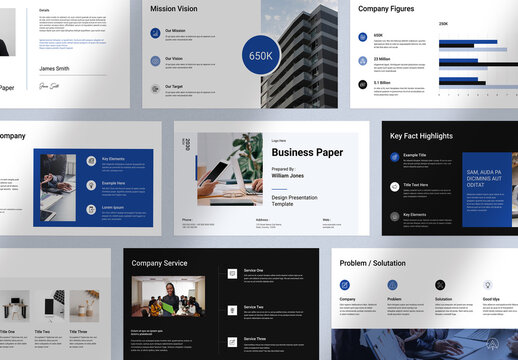 Business Paper Presentation Template