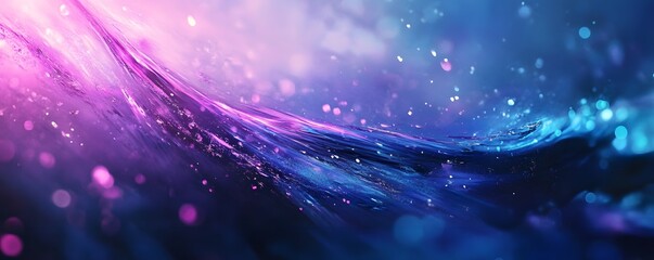 An abstract background depicting a sense of speed and motion, with blue and purple lights.