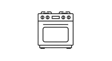 Fototapeta premium Kitchen Oven Illustration